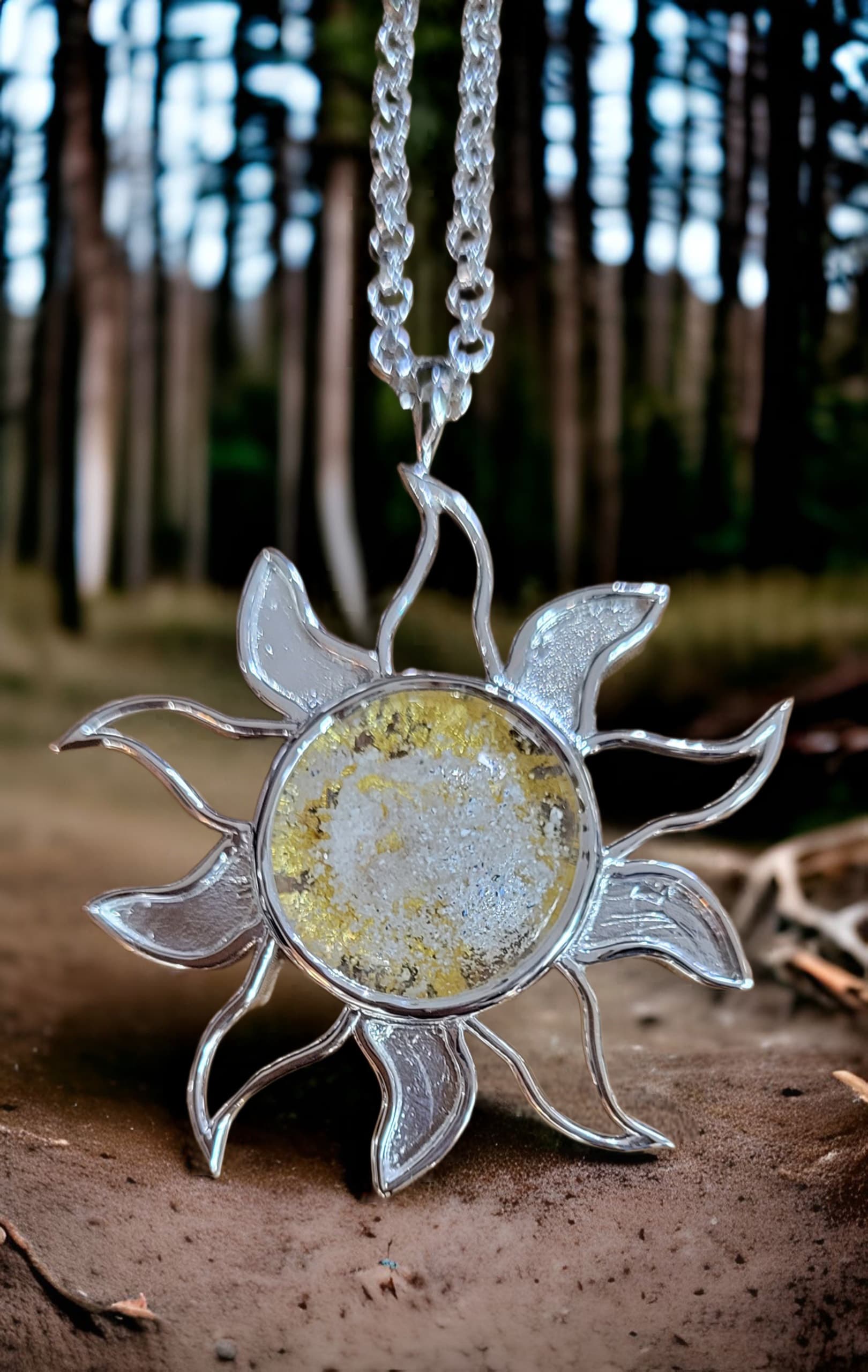 Cremation Sunburst Pendant by Moss Creek Art