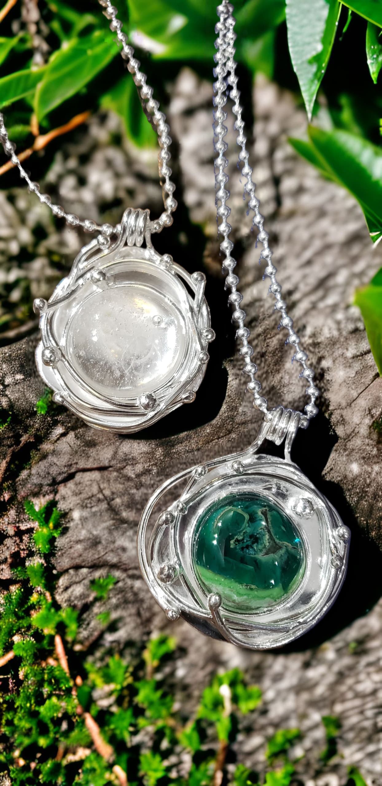 Cremation Galaxy Pendant by Moss Creek Art