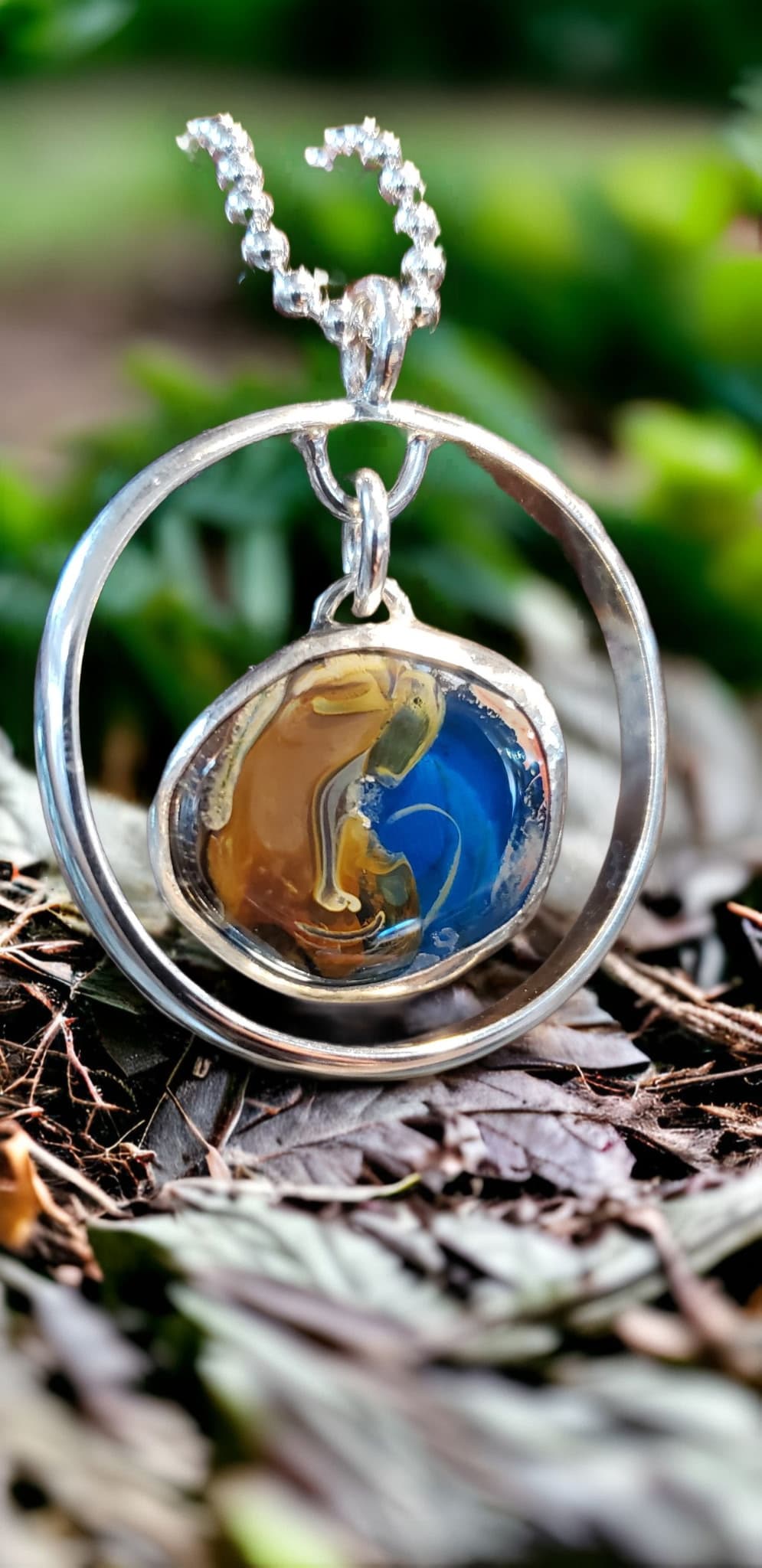 Cremation Pendant - Circle in Circle by Moss Creek Art