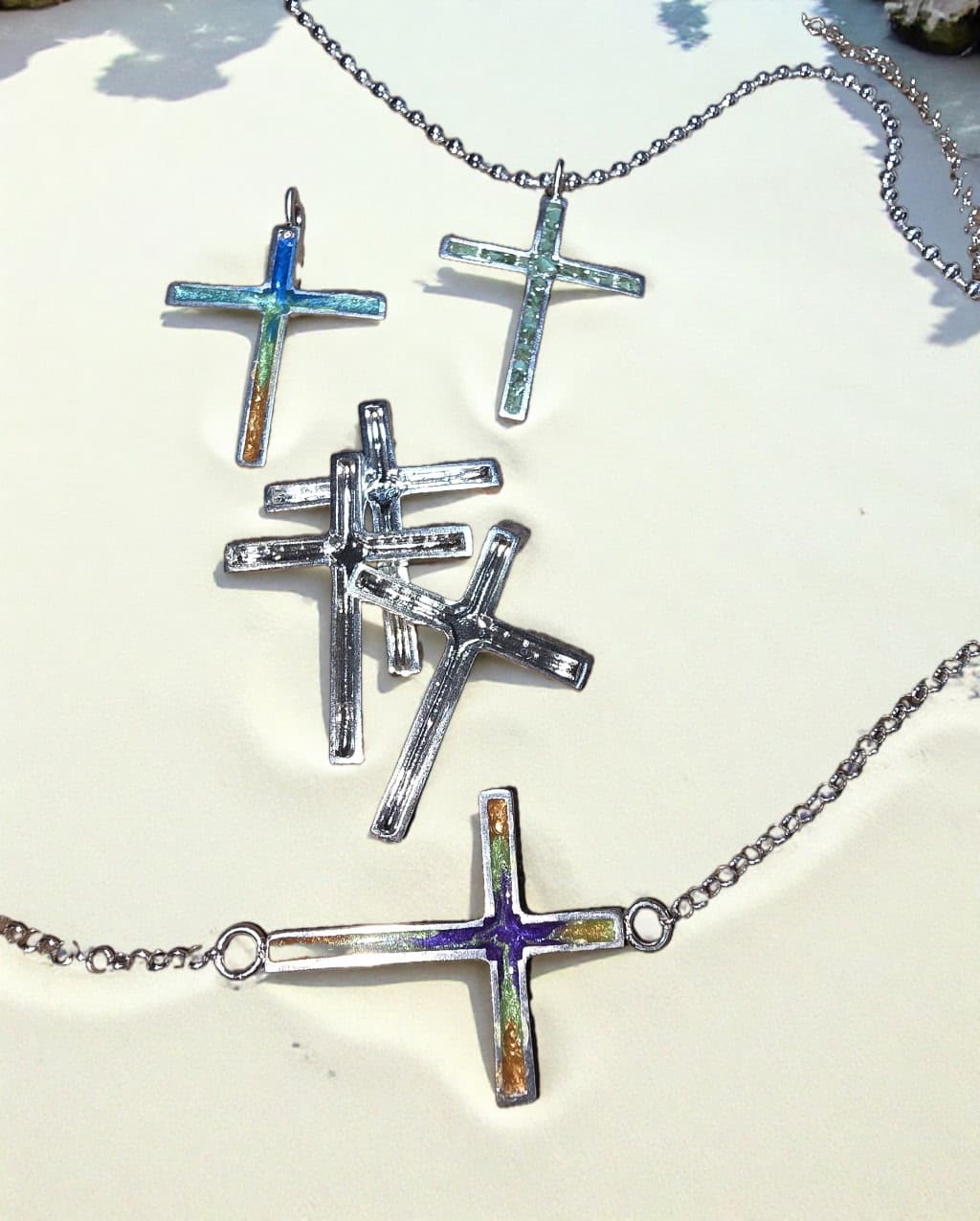 Cremation Sterling Channel Cross by Moss Creek Art