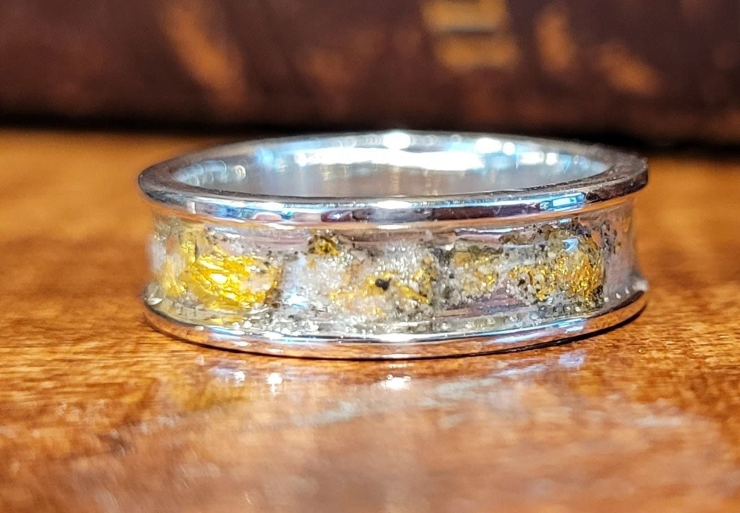 Sterling channel memorial ring